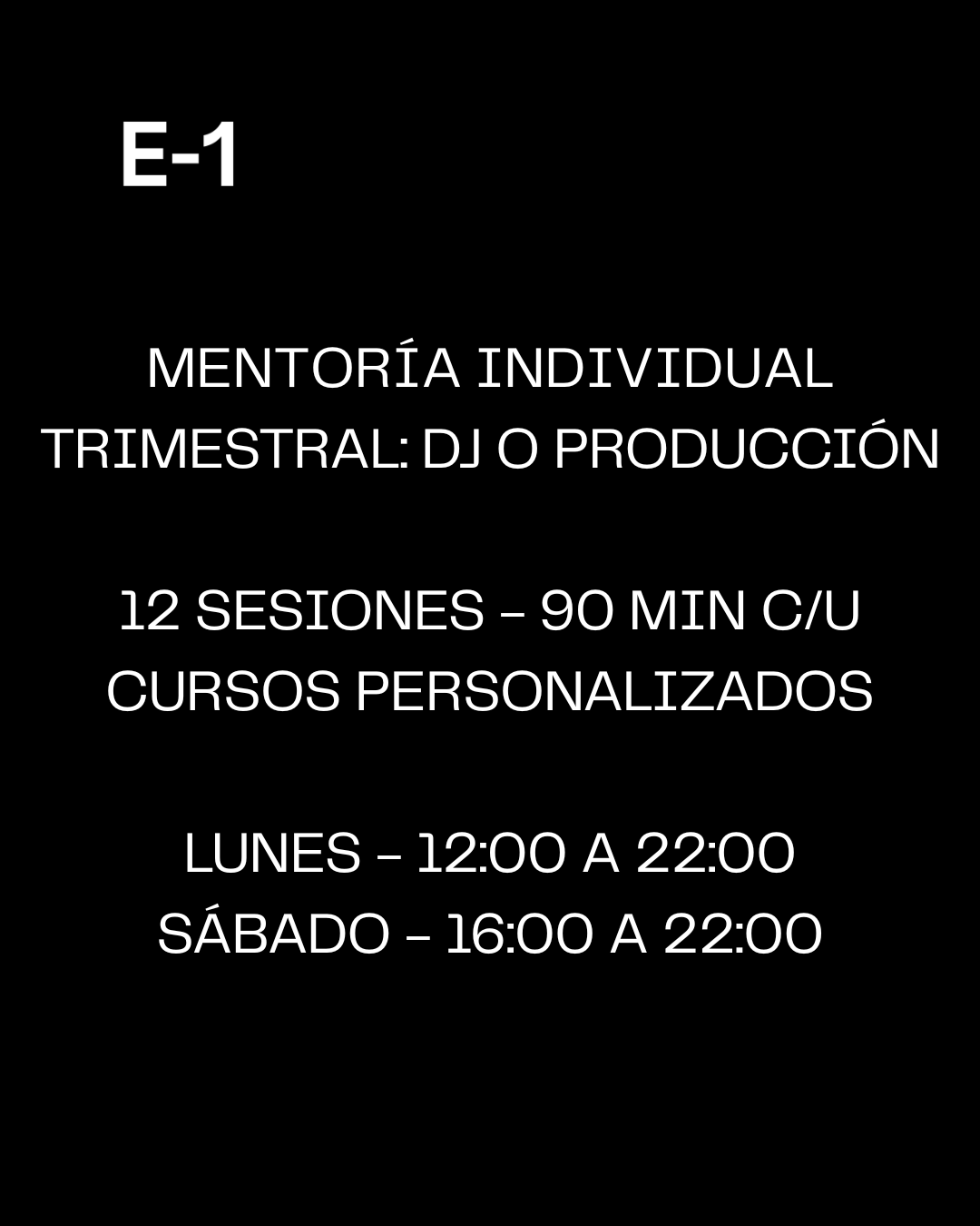 MENTORIA INDIVIDUAL TRIMESTRAL - DJ & PRODUCCIÓN 3 MESES