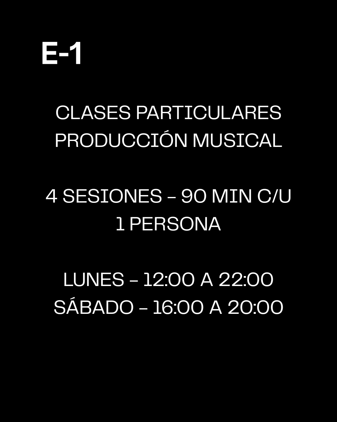 CURSO DE PRODUCCIÓN MUSICAL: MENTORÍA INDIVIDUAL PERSONALIZADA