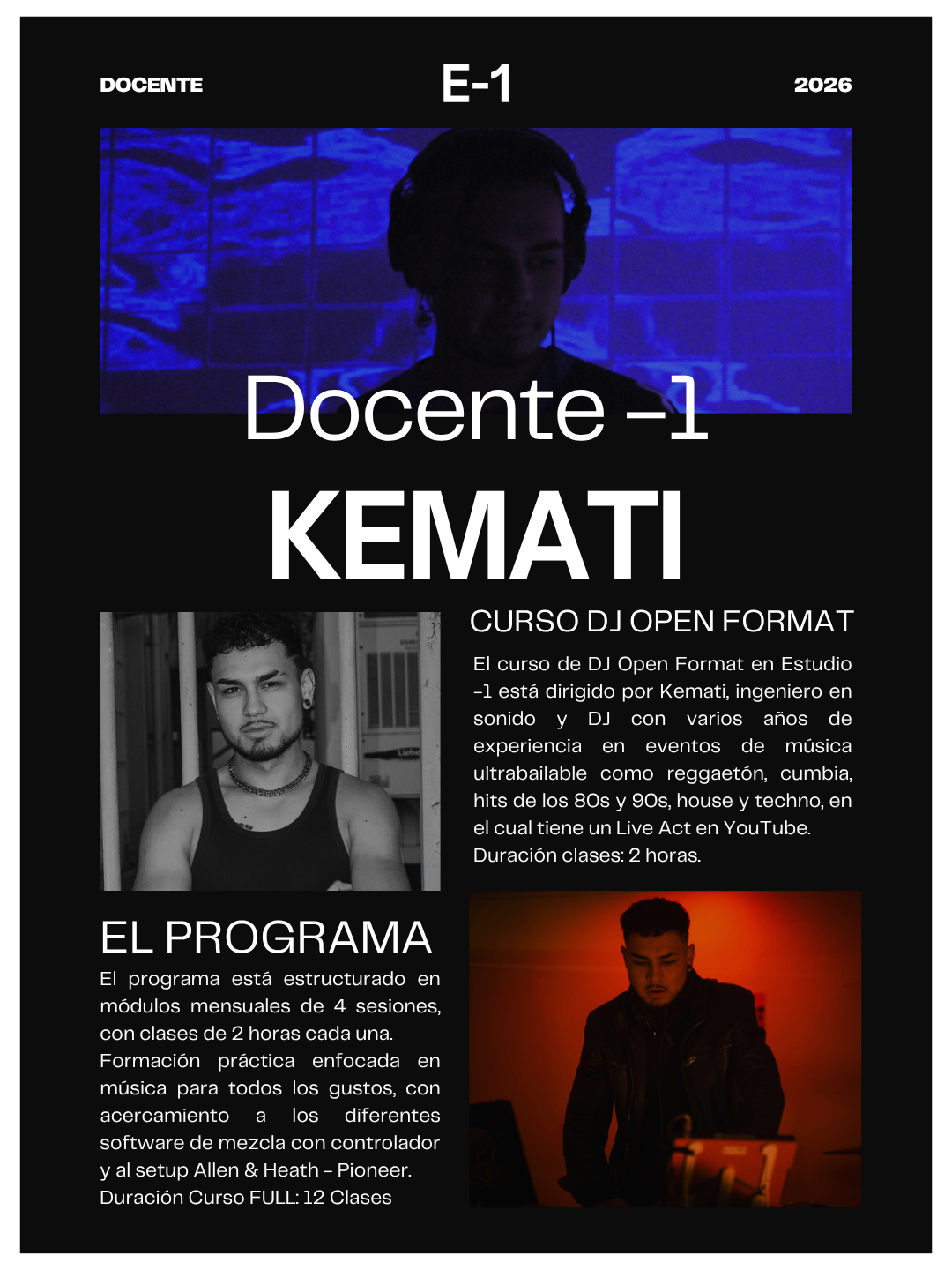 PERSONALIZADO: CLASES PRESENCIALES DE DJ CON KEMATI