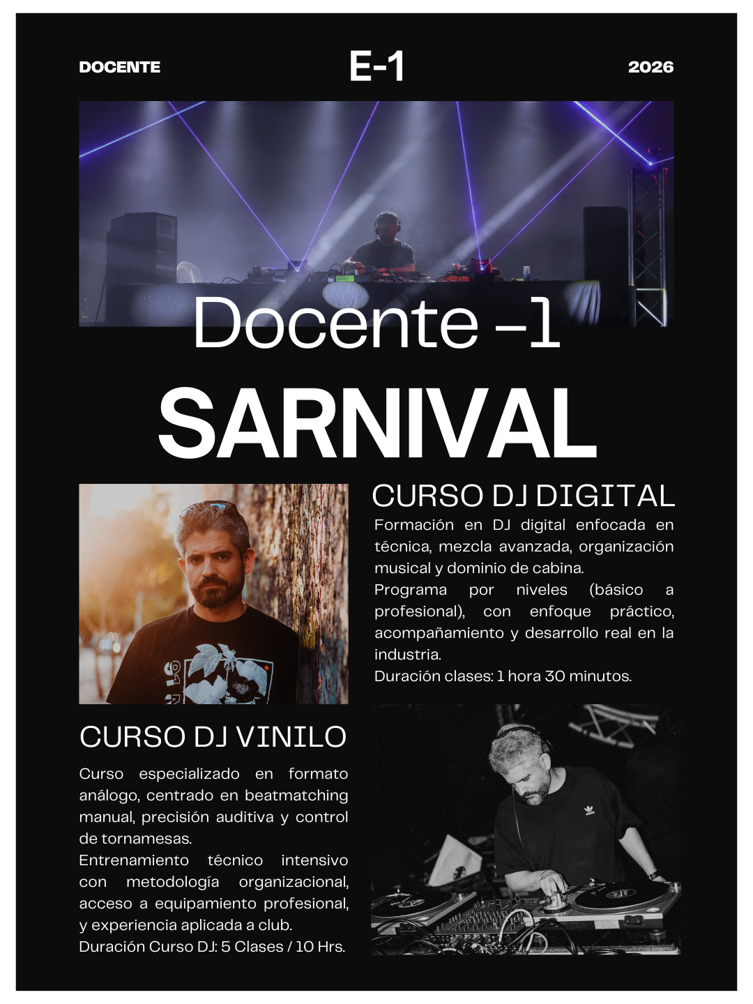 PERSONALIZADO: CLASES PRESENCIALES DE DJ CON SARNIVAL